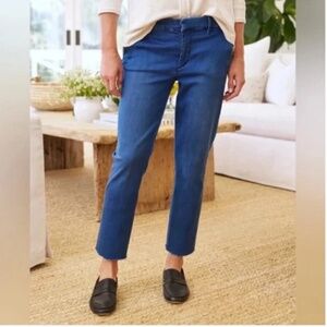 Unworn Frank & Eileen Wicklow Italian Chino Performance Denim Blue Jeans